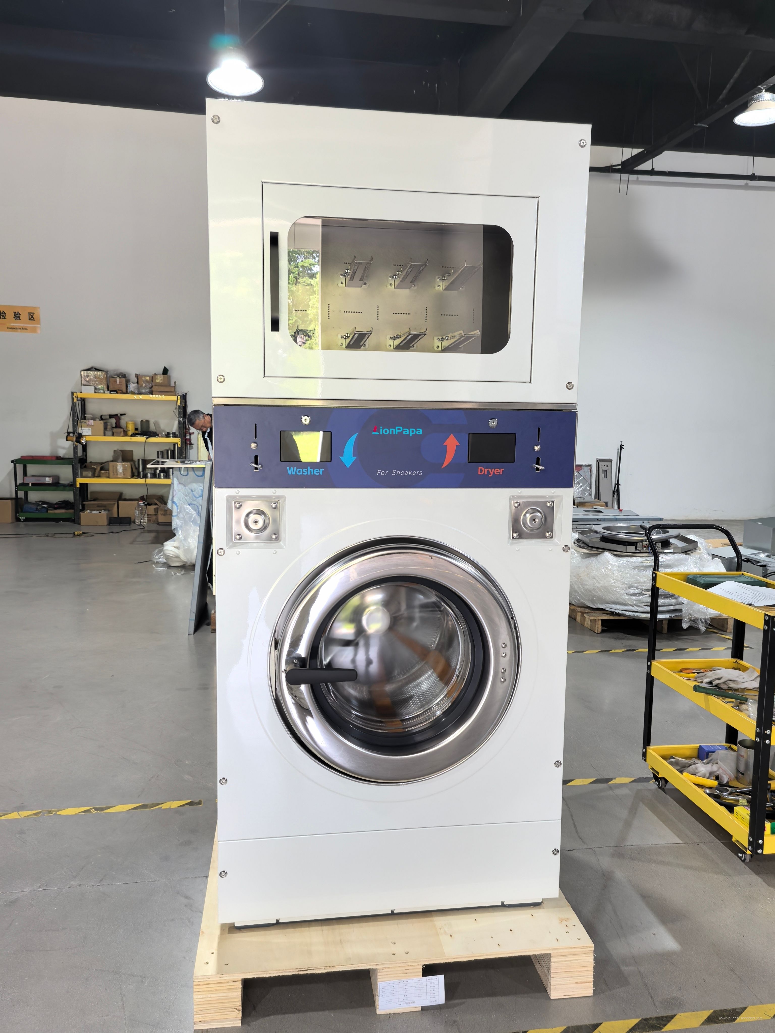 New Release 14kg Stacked Sneaker Washer Dryer | XiNengXing Self Service Shoe Washing Machine For Laundromat